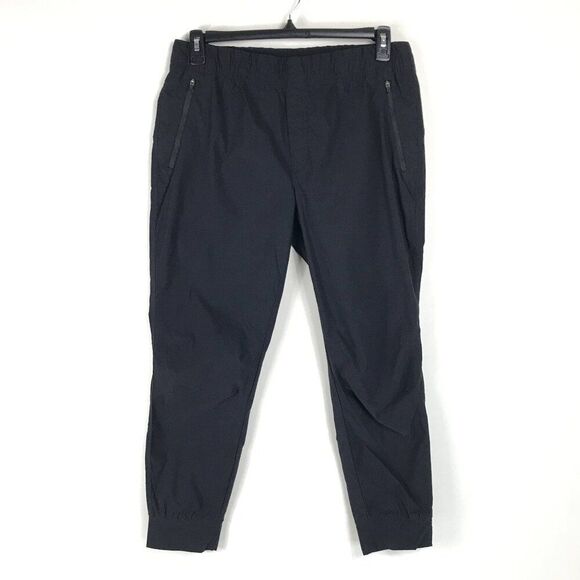 Eddie Bauer Jogger Pants Women's Plus Size 14 Black Stretch Pockets Outdoor Gym - Picture 1 of 9